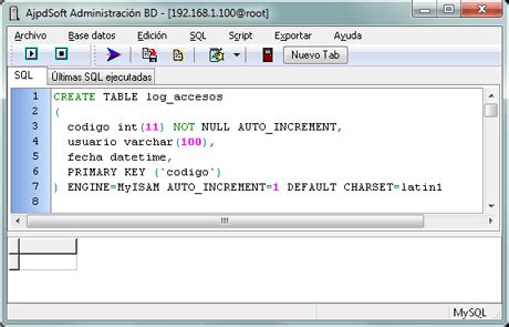 Cómo crear trigger en MySQL Server 5 disparadores para auditoría de