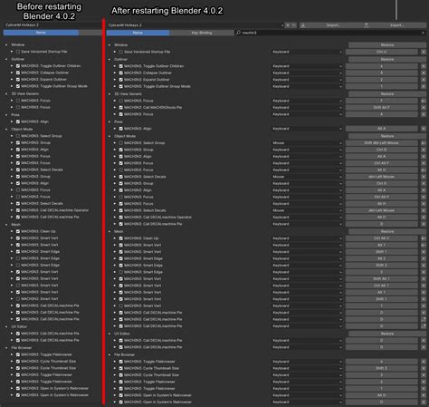 116778 Keymap Imported From Previous Blender Version Hotkeys