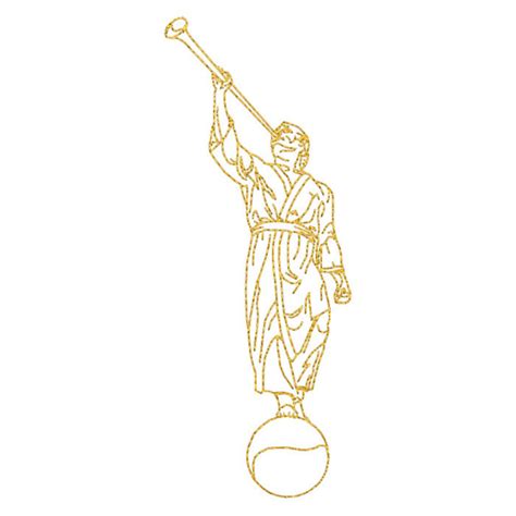 Angel Moroni Statue, LDS Redwork Embroidery Design, Digital Instant Download File - Etsy