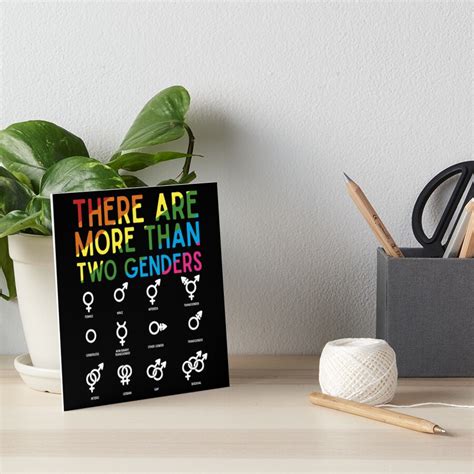 There Are More Than Two Genders All Genders Symbols Rainbow Art Board