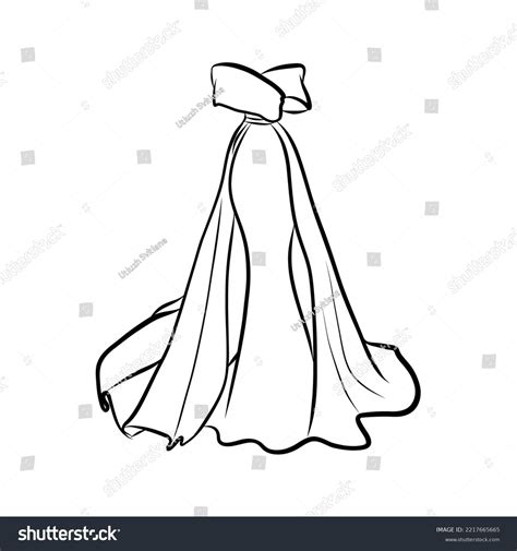 Beautiful Evening Dresses Sketch Vector Illustration Stock Vector Royalty Free 2217665665