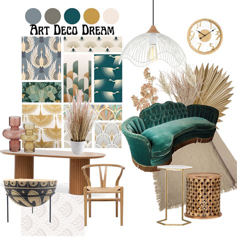 Moodboard Art Deco Interior Design Mood Board By Wincie Style Sourcebook