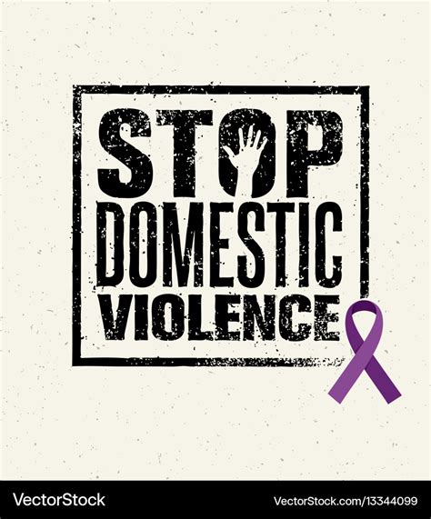 Stop Domestic Violence Stamp Creative Royalty Free Vector