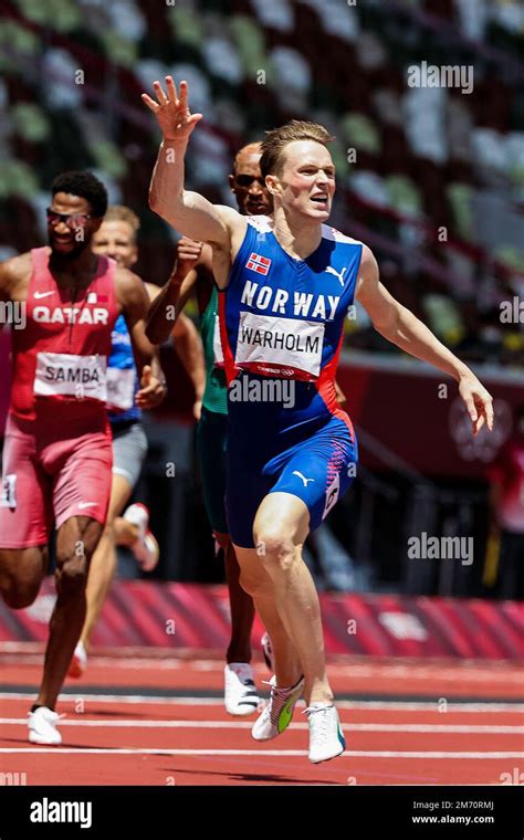 Karsten Warholm NOR Campeón Olímpico en los 400 metros de obstáculos