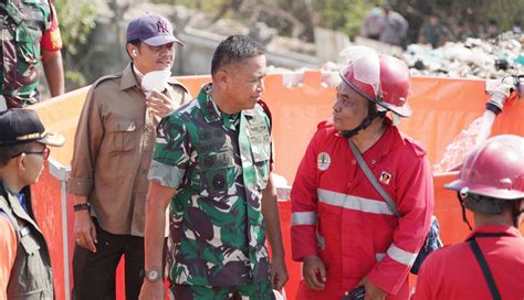 Nusabali Pangdam Udayana Tinjau Tpa Suwung Siap Kerahkan Pasukan