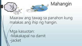 Mga uri ng panahon science 3 | PPT