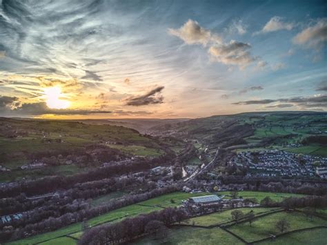 Sunset over Calder Valley , view towards Mytholmroyd : r/yorkshire