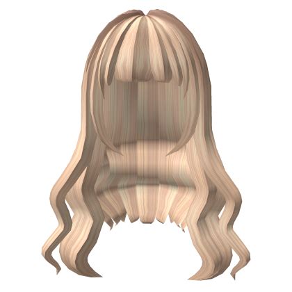 Blonde Wavy Anime Hair With Bangs Roblox ID Code
