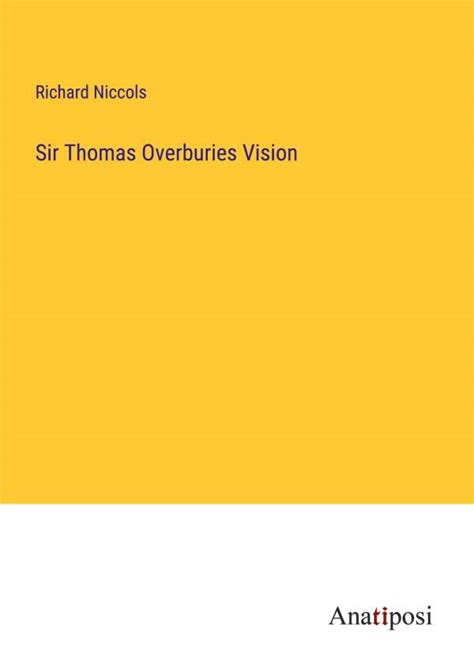 Sir Thomas Overburies Vision Richard Niccols Buch Jpc