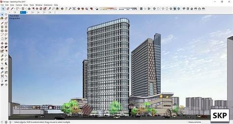 Sketchup Commercial Complex N D Model Cgtrader