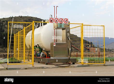 Lpg Gas Filling Station For Cars Stock Photo Alamy