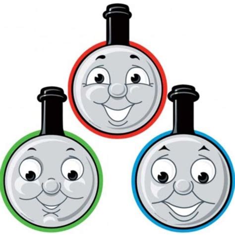 8 Blue Thomas The Tank Engine Childrens Birthday Paper Party Masks ...