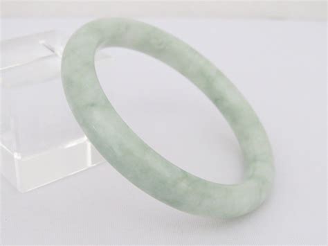 Vintage Natural Light Green Jade Jadeite Bangle Bracelet 60mm Etsy