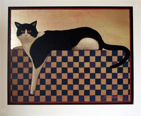 Cat Print Pavanne In Gold | By John Simpkins Art Print