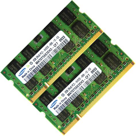 SAMSUNG 4GB 2x2GB DDR2 800 MHZ PC2 6400 6400S Laptop SODIMM Memory RAM