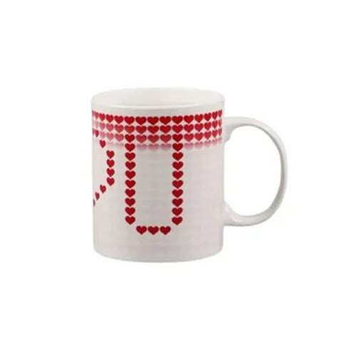 Round Heat Colour Changing Magic Ceramic Coffee Mug For Gifting