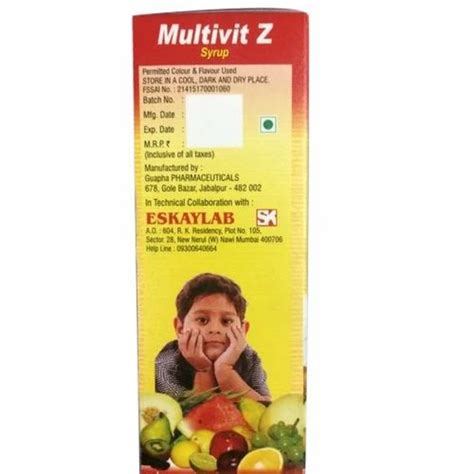 Printed Paper Multivit Z Syrup Packing Box At Rs 225piece Naraina