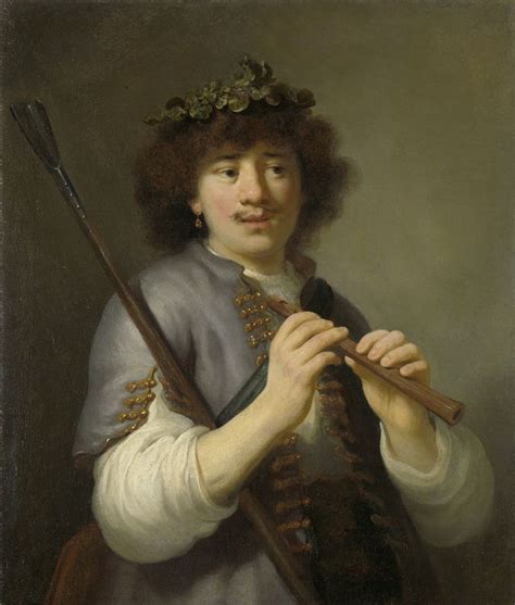 Говерт Флинк. Рембрандт в образе пастушка с флейтой | Rembrandt ...