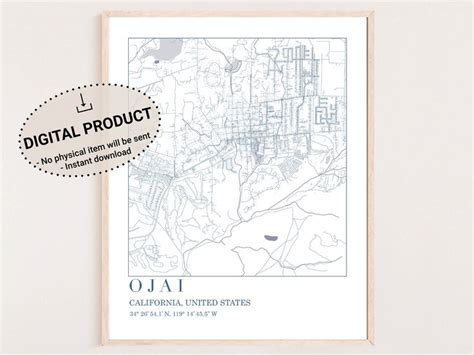 Map Of Ojai California Map Of Ojai And Surrounding Area Street Map Of