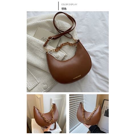 Yvon Pu Leather Chain Shoulder Sling Bag For Woman Korean Fashion Good