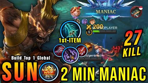 2 Minutes Maniac Sun New Meta Build Insane 27 Kills Build Top 1