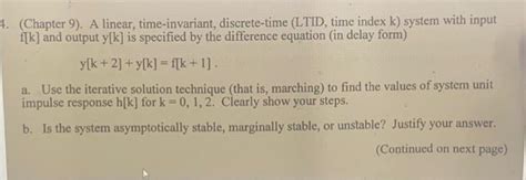 Solved Chapter 9 A Linear Time Invariant Discrete Time