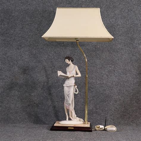 Giuseppe Armani Figure Lamp Standing Art Deco Girl