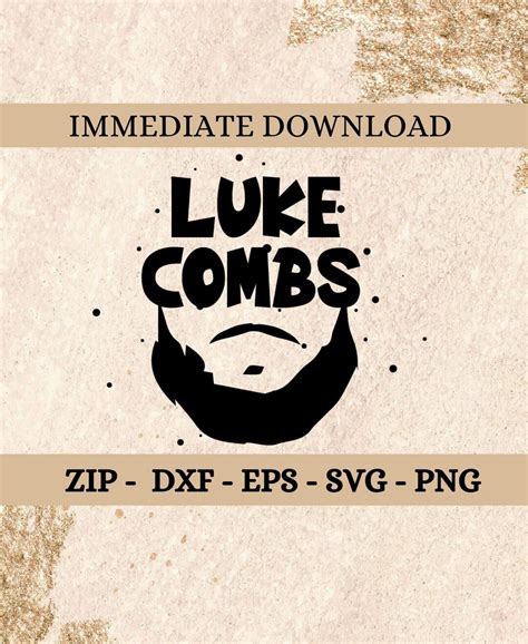 L Combs Instant Download File Svg Png Zip Files For Cricut And Silhouette Cameo Luke Country