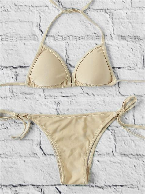 Side Tie Triangle Bikini Set SheIn Sheinside