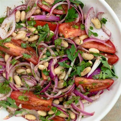 10-Minute Turkish White Bean Salad (Piyaz) | The Mediterranean Dish