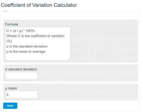 Coefficient of Variation Calculator - Calculator Academy