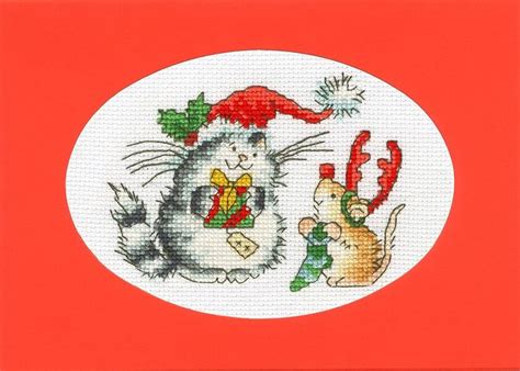 Christmas Card Secret Santa Cross Stitch Kit By Bothy Threads