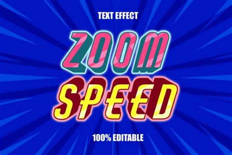 Zoom Speed Text Effect Graphic by 5amil.studio55 · Creative Fabrica