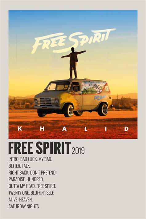 Alternative Minimalist Music Album Polaroid Poster Free Spirit