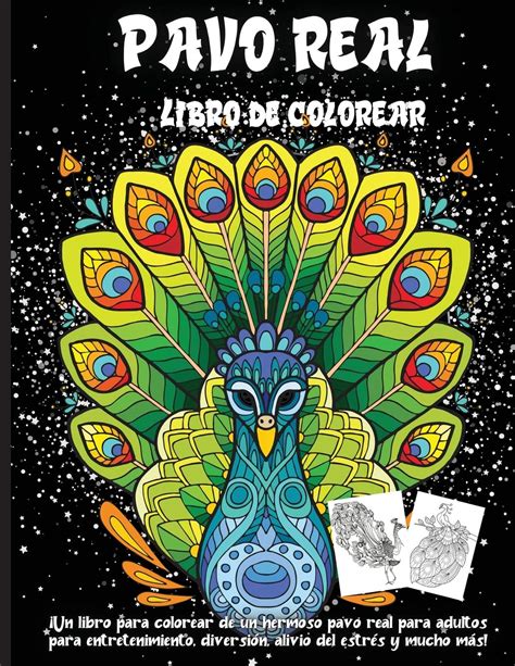 Buy Pavo Real Libro De Colorear Grandes diseños para adultos y