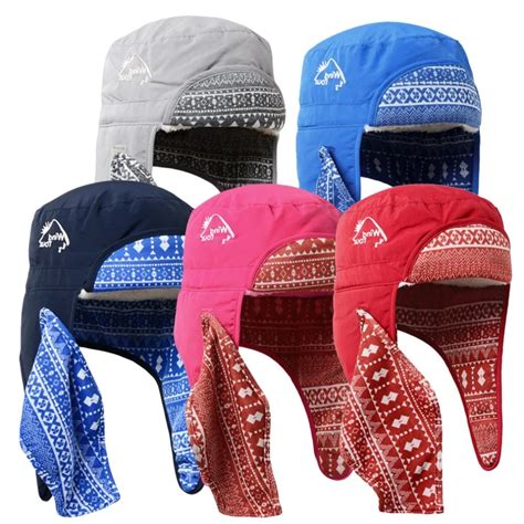 Winter Hats Ear Flaps Cap For Men Unisex Hats With Mask Warm Fur Caps ...