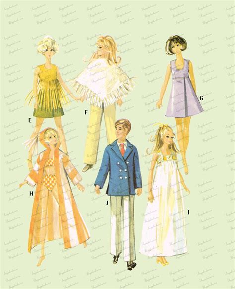 Vintage Mccalls Barbie Doll Clothes Sewing Pattern Etsy Italia