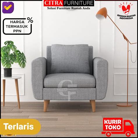 Jual Sofa Minimalis Dudukan Seater Retro Scandinavian Vintage Light