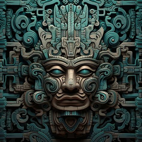 Un Ejemplo De Un Extraño Arte De Estilo Maya En El Estilo Del Arte