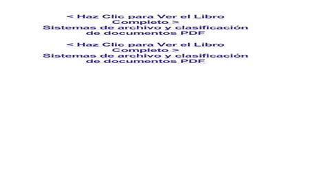 Sistemas De Archivo Y Clasificación De Documentos1pdf Pdf Document