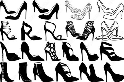 High Heel Shoes Women Svg Cut Files High Heel Shoes Women Silhouette High Heel Svg Shoes