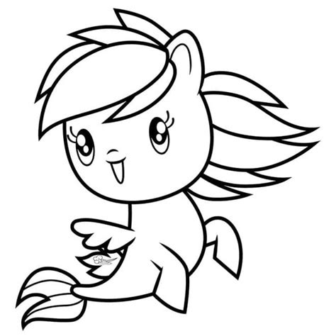 Coloriage Rainbow Dash Cutie Mark Crew en ligne dessin gratuit à imprimer