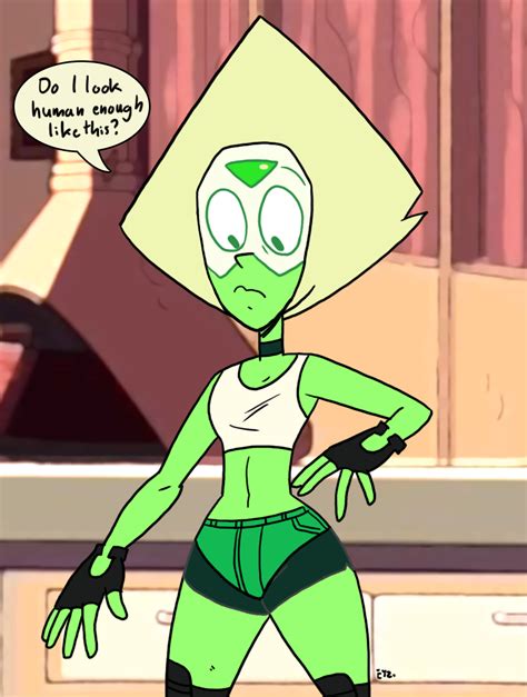 Peridot Tries Human Clothes By TheEyZmaster Steven Universe Know