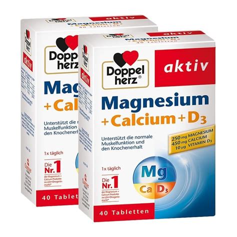 Doppelherz Magnesium Calcium D3 2x40 St Redcare Apotheke