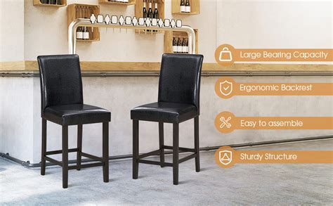 Amazon ERGOMASTER Bar Stools Set Of 4 24 Inch Counter Height