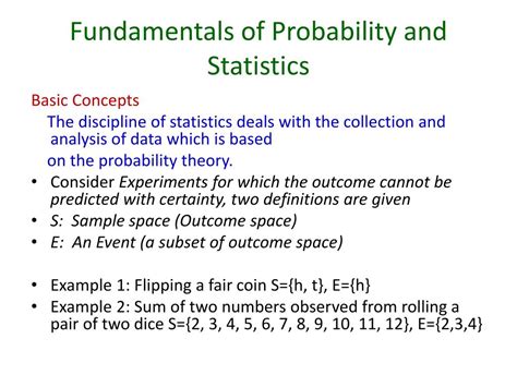 Ppt Fundamentals Of Probability And Statistics Powerpoint