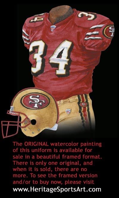 San Francisco 49ers Uniform and Team History | Heritage Uniforms and ...