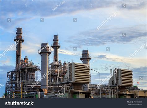 Gas Turbine Electric Power Plant Morning Stock Photo 727657534 ...