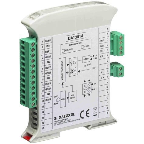 Analog Input Module DAT3014 DATEXEL SRL Modbus RTU RS 485 RS 232