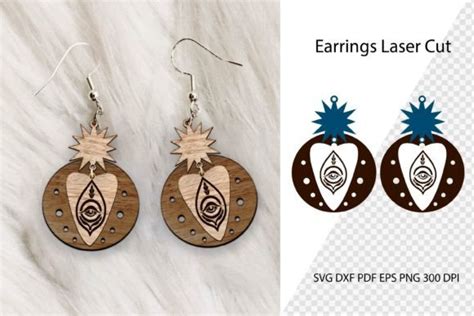 Earrings Laser Cut Earrings SVG Graphic By Missloren85 Creative Fabrica